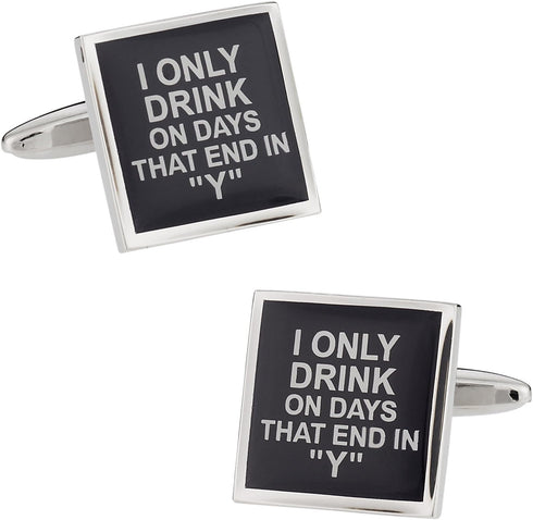 Funny Mens Cuff Links My Drinking Cufflinks Cuff Links with Presentation Box...