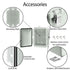 LeMotech Electrical Box, IP67 Waterproof Hinged Cover Stainless Steel Latch Junction box, ABS Plastic Electrical Enclosure with Mounting Plate,Wal...