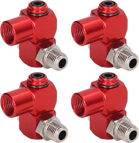 4PCS NPT 360 Degree Swivel Air Hose Connector 1/4in Industrial Air Fittings Pneumatic Tool Adapter Air Hose Joint Coupler...