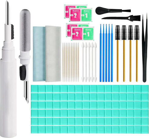 Airpods Cleaner Kit 221 Pcs Earbud Cleaning Putty Remove Ear Wax Phone Cleaning kit Cleaner Pen Brush Microfiber Cloth for Airpods Pro/1/2/3 Charg...