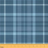 Blue Tartan Fabric by The Yard, Scottish Plaid Upholstery Fabric, Geometric Check Grid Lattice Stripe Decorative Fabric, Cross Line Indoor Outdoor...