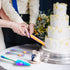Engraved Wedding Cake Cutting Set with Forks, Elegant Cake Knife and Server with Thickened Stainless Steel Rounded Edges, Cutter Pie Spatula Birth...