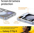 for Samsung Galaxy Z Flip 6 Clear Case with Tempered Glass Screen Protector - Slim Fit, Anti-Yellowing, Shockproof Cover, Hard Transparent Case fo...