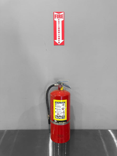 (4 pack) Fire Extinguisher Signs Fire Extinguisher For Business Office or Warehouse 80 mil Thick Plastic...