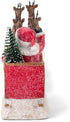 Transpac Y3954 Imports Reindeer Santa Sleigh Figurine, 14.5-inch Length, Resin, Multicolor...