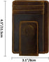 Money Clip RFID Front Pocket Wallet Men Leather Slim Minimalist Wallet...