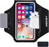 Running Armband with Earphone Bag Cell Phone Armband for iPhone 16/15/14/13/12 Pro, Galaxy S21/S20, Water Resistant Sports Phone Holder & Zipper S...