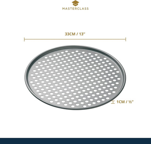 Master Class KCMCHB14 Perforated Pizza Tray, Grey, 32cm...