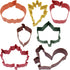 R&M International Autumn Leaf Cookie Cutters, Acorn, Ivy, Apple, Oak, Pumpkin, Maple, Squirrel, 7-Piece Set...