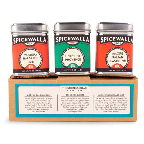 Spicewalla Mediterranean Seasoning 3 Pack | Modena Balsamic Rub, Herbs de Provence, Amore Italian Seasoning | Mediterranean Spice Gift Set...