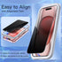 JETech Privacy Screen Protector for iPhone 15 6.1-Inch with Camera Lens Protector, Anti-Spy Tempered Glass Film, Easy Installation Tool, 2-Pack Ea...
