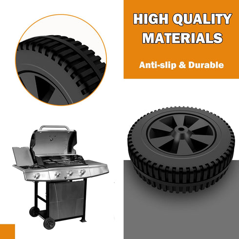 2PC G437-0037-W1 Grill Wheels 7 Inch Replacement Parts for Charbroil Grill Wheels Various Models 463352521 469335115 463377319 463340516 463436415...