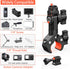 Bike Motorcycle Handlebar Action Camera Mount Holder for Gopro Insta360 AKASO Mevo Start DJI Action cameras, Super Clamp Bracket with Magic Arm 1/...