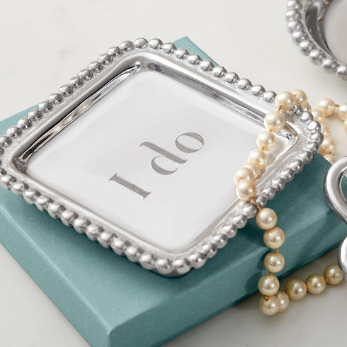 Mariposa "I do" Beaded Square Tray...