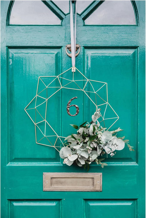 5 Inch House Numbers for Outside-Cast Iron Metal Home Address Number/Heavy Duty & Sturdy Unique Hammered Look/Number 8...