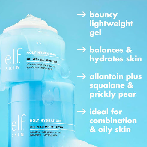 e.l.f. SKIN Holy Hydration! Gel-Yeah Moisturizer, Lightweight Moisturizer For Plump, Hydrated Skin, Infused With Squalane, Vegan & Cruelty-free...