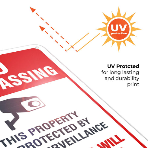 Video Surveillance No Trespassing Sign, CCTV Security Camera, 10x7 Inches, Rust Free .040 Aluminum, Fade Resistant, Made in USA by Sigo Signs...