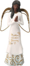 Pavilion Gift Company Mother You are A Blessing-5.5 Inch African American Praying Collectible Resin Angel Figurine, White...