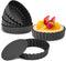 Mini Tart Pans Removable Bottom Pie Pans Mini Quiche Pans for Baking Tartlet Tart Mold 5 Inch Carbon Steel Reusable Baking Tools Black Round Set o...