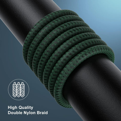 Essri for iPhone Charger Cord 1FT 3Pack,USB to Lightning Cable 1 Feet, Nylon Braided Long Charging Cable 1 Foot Compatible with iPhone 14/13/12/11...