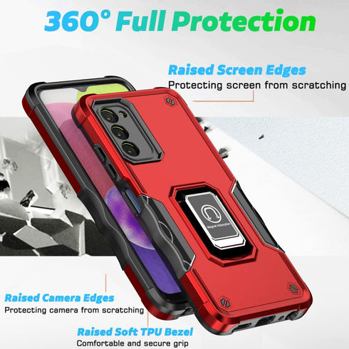 Case for Samsung Galaxy A03S Case Kickstand Holder Built-in Magnetic Car Mount Shockproof Camera Protective Case for Samsung Galaxy A03S Phone Cas...