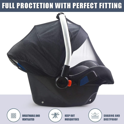 Baby Mosquito Net for Infant Car Seats,Infant Stroller and Bassinets, Carrier,Breathable with Elastic Netting for Easy Fitting, Portable Durable &...