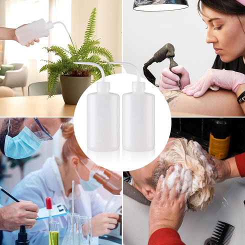 6 pcs 16 oz Tattoo Wash Bottle Squeeze,500ml LDPE Plastic Squeeze Lab Washing Bottle, Lash Water Bottle,Tattoo Supplies...