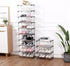 Stackable Small Shoe Rack, Entryway, Hallway and Closet Space Saving Storage and Organization (3-Tier, Black)...