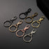 Hotop 100 Pieces Swivel Clasps Set 50 Piece Lanyard Snap Hooks with 50 Piece Key Chain Rings, Lobster Keychain Clip Hooks Lobster Claw Clasps for ...