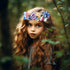 Vivivalue Vine Flower Crown Flower Garland Headband Hair Wreath Floral Headpiece Halo Boho with Ribbon Wedding Party Festival Photos...