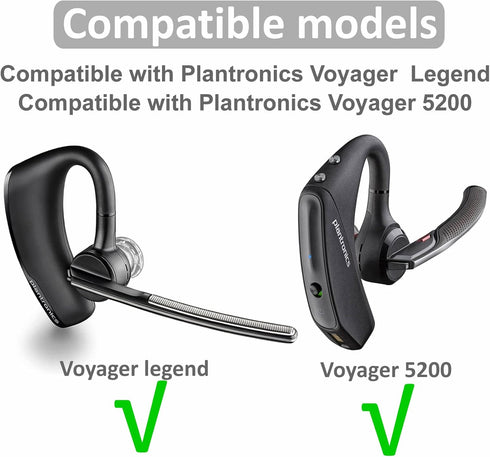3 Pcs Silicone Ear Tips for Voyager 5200 / Voyager Legend, Replacement Medium Size Noise Reduce Rubber Earbuds Gel Wings Compatible with Plantroni...