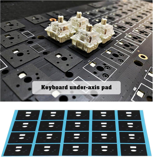 120pcs Keyboard Shaft Pads Mechanical Keyboard Shaft Film 1.65 x 1.55cm Poron Keyboard Switch Pad Compatible with Cherry MX Compatible with Gatero...