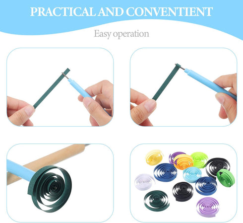 8 Pieces Bone Folder Tools Include 2 Pieces Bone Folder Paper Creaser 3 Pieces Double Head Indentation Pens with Sugar Stir Needle Quilling Needle...