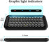 ILEBYGO 2.4Ghz H20 Mini Wireless Keyboard and Touchpad Mouse Combo,7 Colors Adjustable, Rechargeable Auto-Rotation of Touch Panel Handheld Remote ...