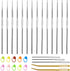 BAGERLA 14 Sizes Crochet Hooks(0.5-1.9mm), Iron Ergonomic Crochet Hooks Set with Big Eye Yarn Needle and Stitch Markers Clip Extra Long Crochet Ne...