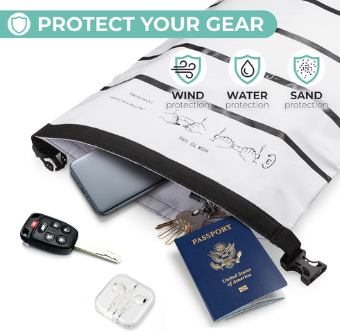 Savvy Outdoors Waterproof Dry Bag - Dry Bags for Food & Gear, Stuff Sacks for Backpacking and Camping Equipment, Waterproof Bag for Beach, Boating...