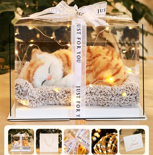 Adorable Orange Cat Plushies Gifts -7 Inches Stuffed Animal Plushie -Send Beautiful Square Gift Bag Cute Toy Gift for Boys and Girls?Christmas Bir...