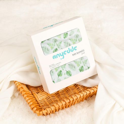 Baby Blankets for Unisex Boys Girls, Super Soft Green Leaf Blankets, Printed Bed Throws Newborn, for Toddler Baby Nursery Bed Blanket Stroller Cri...