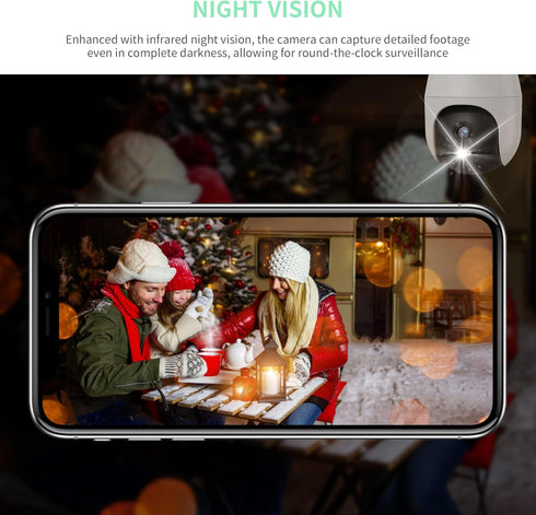 Weatherproof Light Bulb Security Camera Outdoor,2K HD WiFi Light Socket Camera, light bulb indoor security camera,360 outdoor security camera wire...