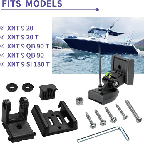 7400931 XNT Transducer Bracket, Transducer Mounting Plate for MHX XNT Model Transducers, Transom Mounting Hardware Kit Compatible with MHX XNT Tra...