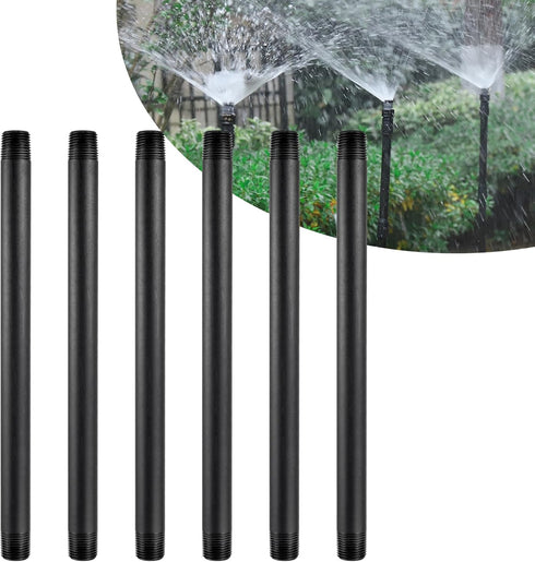 1/2 Inch Double Male Threaded Head Pipe Riser Multifunctional NPT Sprinkler Extensions 6Pc,12 Inches(NPT Sprinkler Extension)...