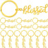 Spakon 25 Pcs Blessed Christian Keychains Bulk Church Gifts Religious Bible Verse Key Chain for VBS Sunday School Gifts (Blessed)...