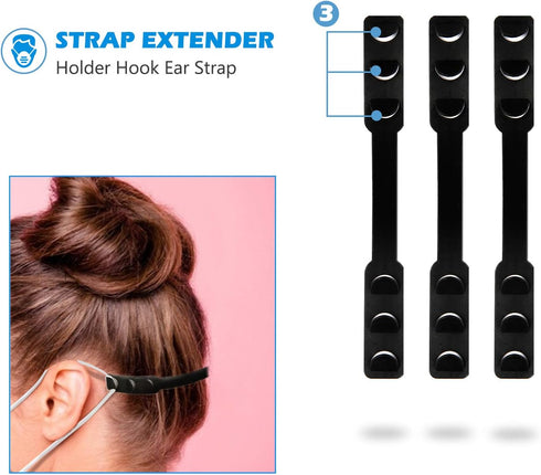 120 Pack Adjustable mask Extenders Ear Strap Saver Extender mask Holder,Comfortable face mask Extension Hook Band Clip,mask Extenders/Ear Savers f...