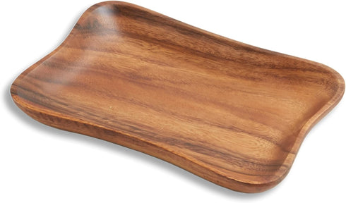 Woodard & Charles Acacia Medium Pinched Serving Tray, 9.5" x 6"...