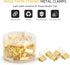 AK 1inch*48 pcs Golden Binder Clips Paper Binder Clips Medium Size Metal Fold Back Clips with Box for Office School and Home Supplies...