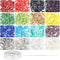 NBEADS about 1280 Pcs 16 Colors Tila Beads, 2-Hole Rectangle Glass Seed Beads with Elastic Thread, Big Eye Beading Needles for Bracelet Necklace E...