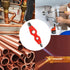 4-in-1 Copper Pipe Cleaner, 1/2 in & 3/4 in Copper Pipe Cleaning Brush, Inner & Outer Thread Copper Pipe Brush Cleaner Copper Tubing Brush Copper ...