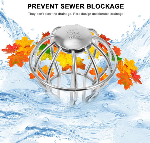 Hemobllo 2 pcs Grille downspout Cover Outdoor Gutter Guard Sink Filter Strainer roof Drainer roof Drain Dome Strainer Wire Drain Bath Drain Strain...