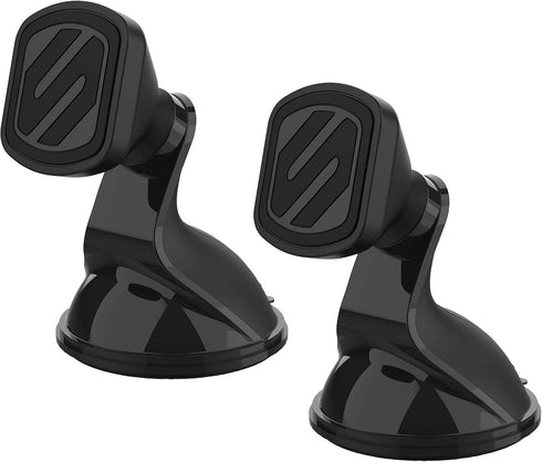 Scosche MMWSM-2PKXCES0 MagicMount Select Magnetic Phone, GPS, or Tablet Suction Cup Car Cell Phone Holder, 360 Degree Adjustable Head, StickGrip S...