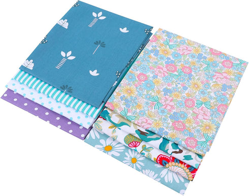 8Pcs 18" x 22" Cotton Fabric DIY Making Supplies Quilting Patchwork Fabric Fat Quarter Bundles DIY for Quilting Patchwork Cushions Cotton Fabric f...